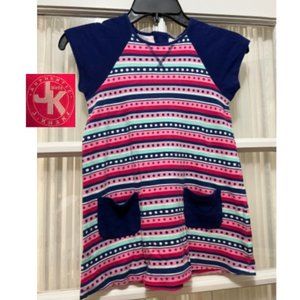 J. Khaki short-sleeve dress with pockets. Girls' size 6.